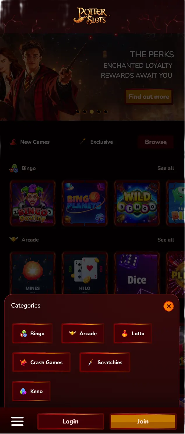 Instant game categories